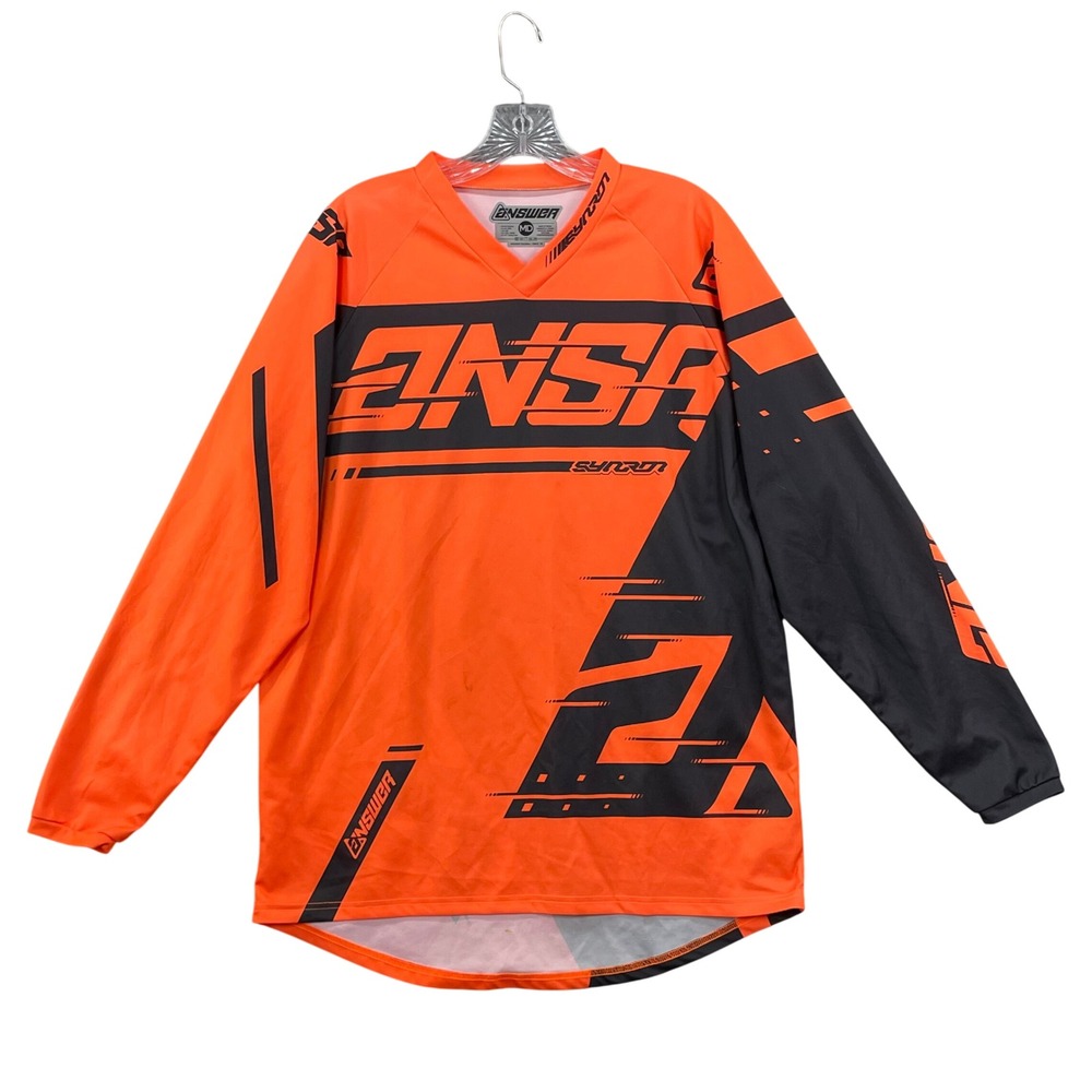 Answer Racing Syncron Jersey Mens Medium Orange Black Motocross MX Off-Road Gear